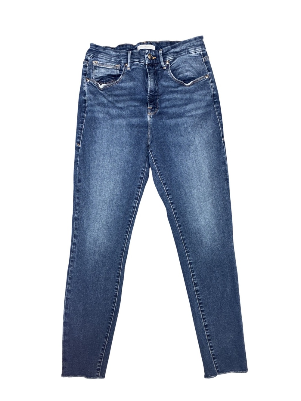 Good American Skinny Jeans in Mid Blue Wash